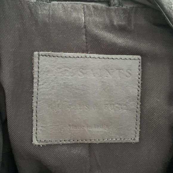 ALL SAINTS Balfern Leather Jacket - Picture 4 of 4